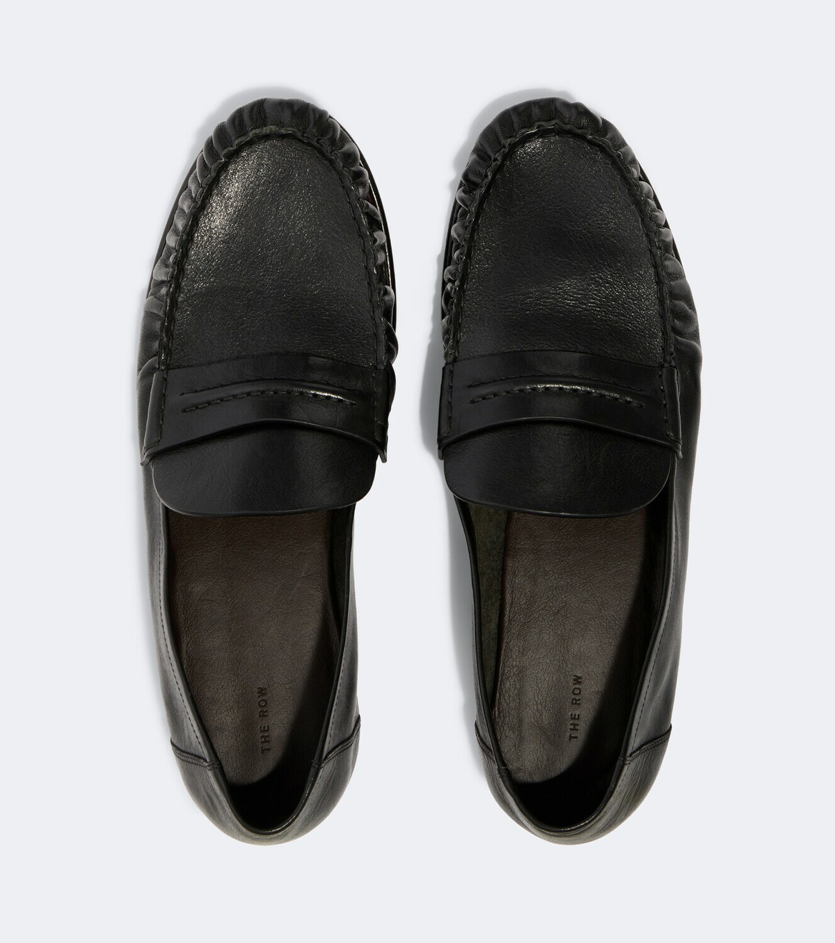 The Row Theo leather penny loafers
