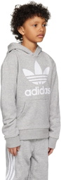 adidas Kids Kids Gray Trefoil Big Kids Hoodie
