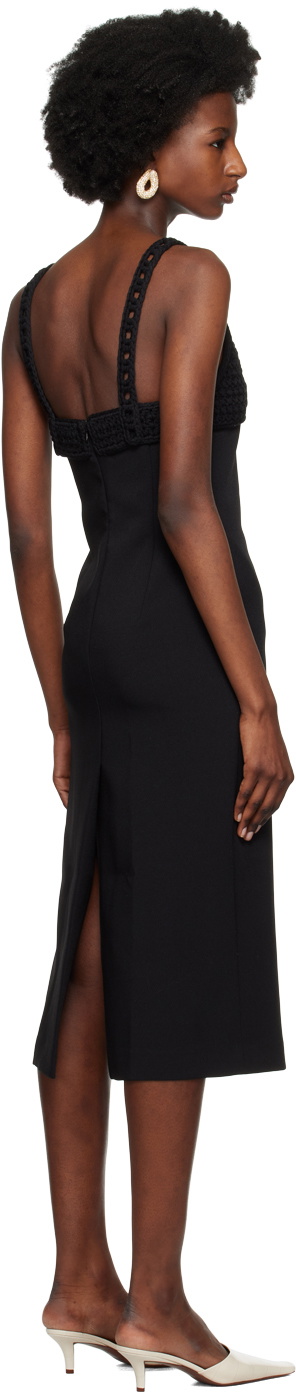 Recto Black Chunky Bra Top Patch Midi Dress