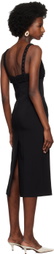 Recto Black Chunky Bra Top Patch Midi Dress