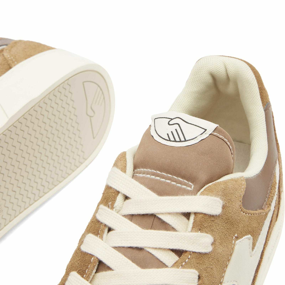 Stepney Workers Club Men's Pearl S-Strike Geo Merged Sneaker in Brown