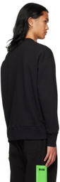 MSGM Black Embroidered Sweatshirt