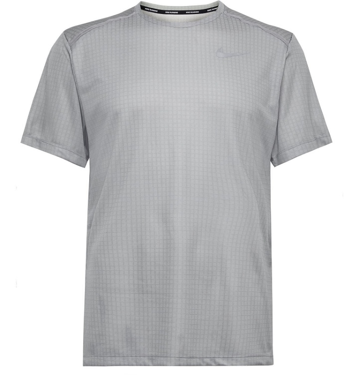 Photo: Nike Running - Miler Dri-FIT Ripstop T-Shirt - Gray