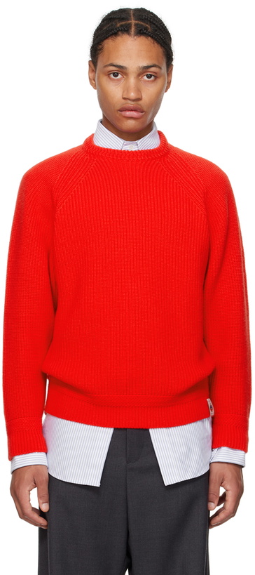 Photo: Bally Red Merino Wool Sweater