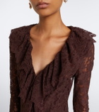 De La Vali Clementina asymmetric lace maxi dress