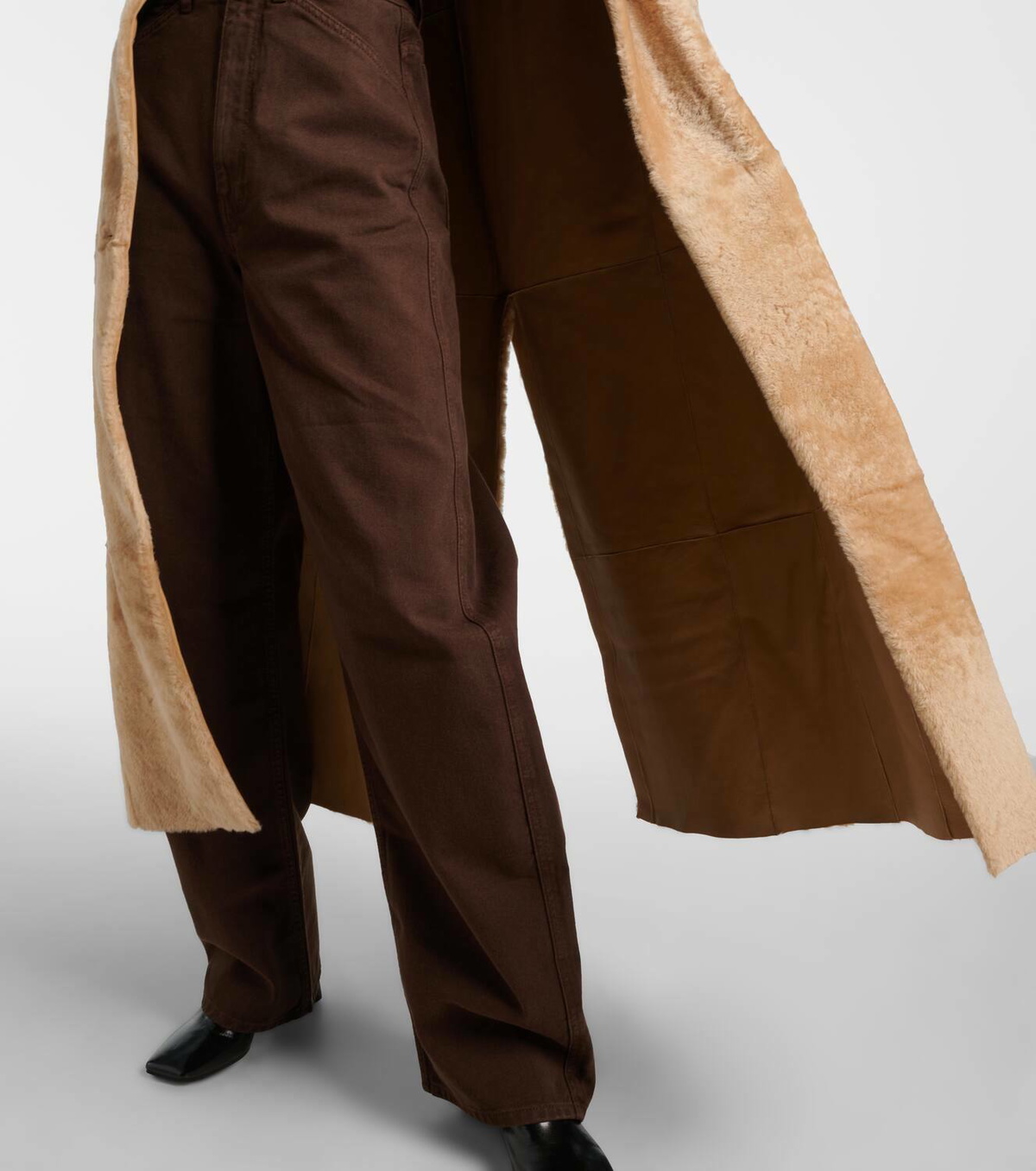 Blancha Shearling wrap coat