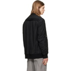 Rick Owens Black Tower Heizer Flight Suede Bomber Jacket