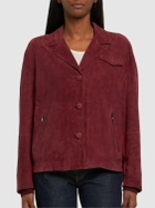 FERRARI - Single Breasted Suede Jacket
