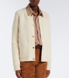 Moncler Wool, cotton, and cashmere-blend cardigan