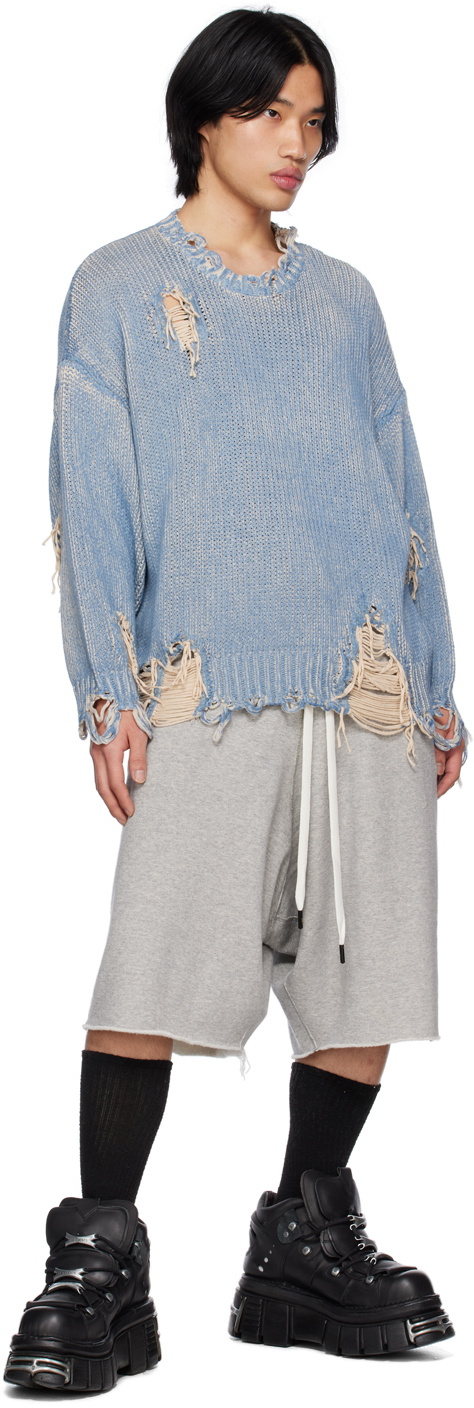R13 Gray Jumbo Shorts
