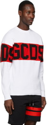 GCDS White Logo Band Sweater