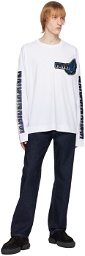 Dries Van Noten White Oversized Long Sleeve T-Shirt