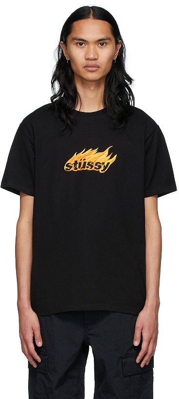Photo: Stüssy Black Cotton T-Shirt