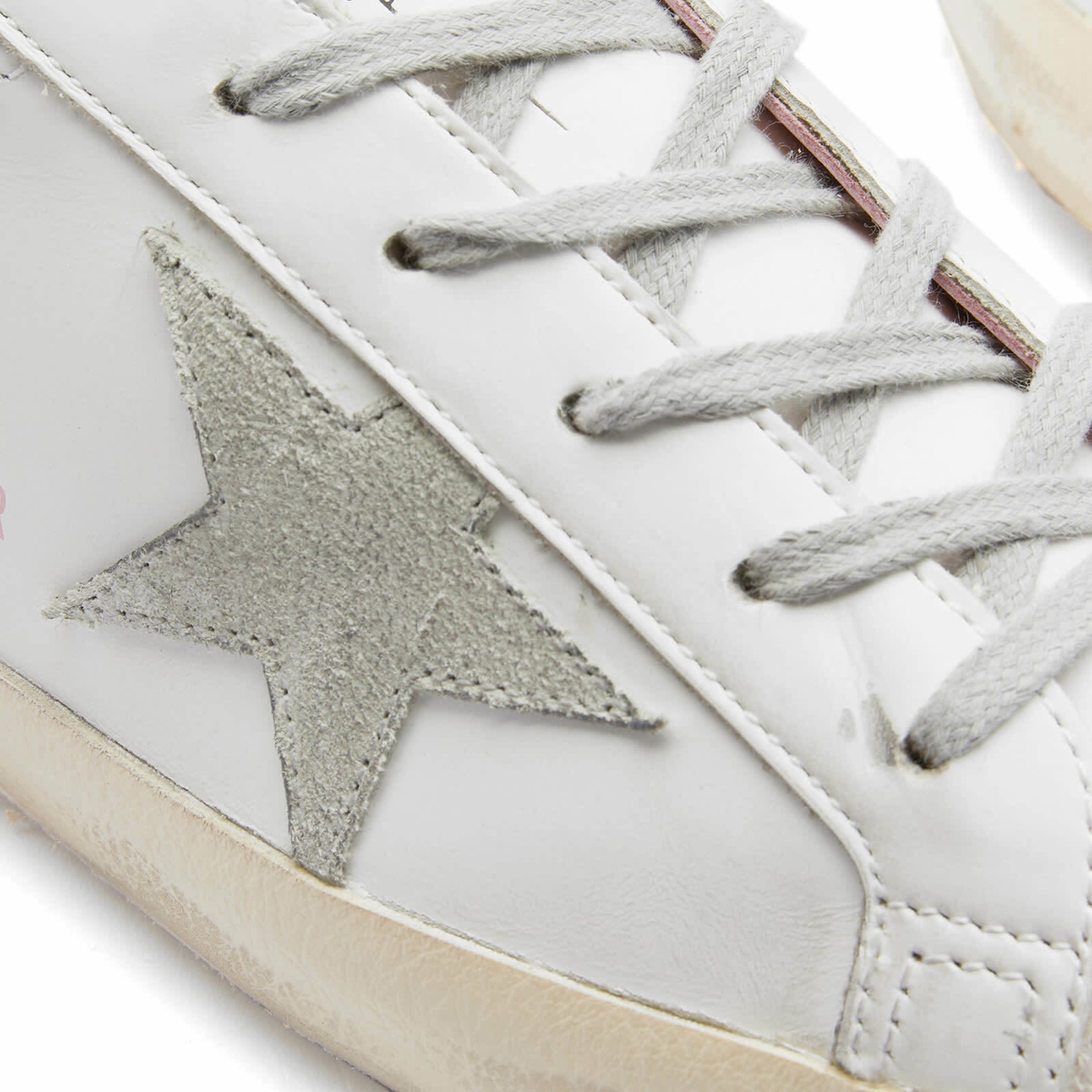 Golden Goose Women's Super-Star Leather Sneakers in White Golden Goose Women's Super-Star Leather Sneakers in White