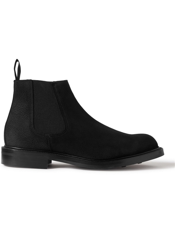 Photo: GEORGE CLEVERLEY - Jason Full-Grain Suede Chelsea Boots - Black