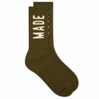 Human Made Men's HM Logo Socks in Olive