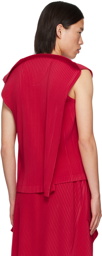 HOMME PLISSÉ ISSEY MIYAKE Red Rectangle Tank Top