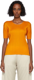 Pleats Please Issey Miyake Orange Monthly Colors August T-Shirt