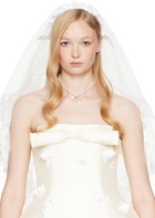 SHUSHU/TONG SSENSE Exclusive Bridal Capsule YVMIN Edition Ceramic Rose Faux-Pearl Necklace