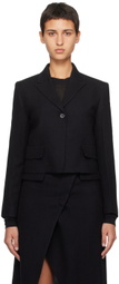 Youth Black Cropped Blazer
