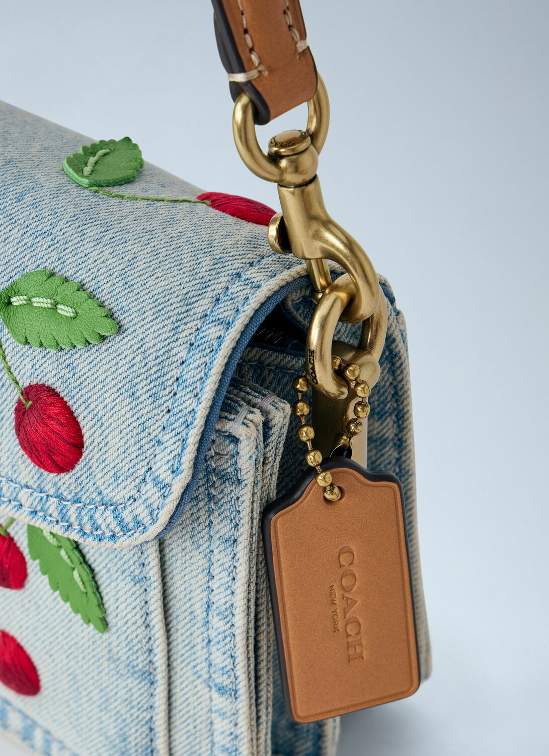 Coach Tabby Shoulder Bag 26 With Cherry Embroidery