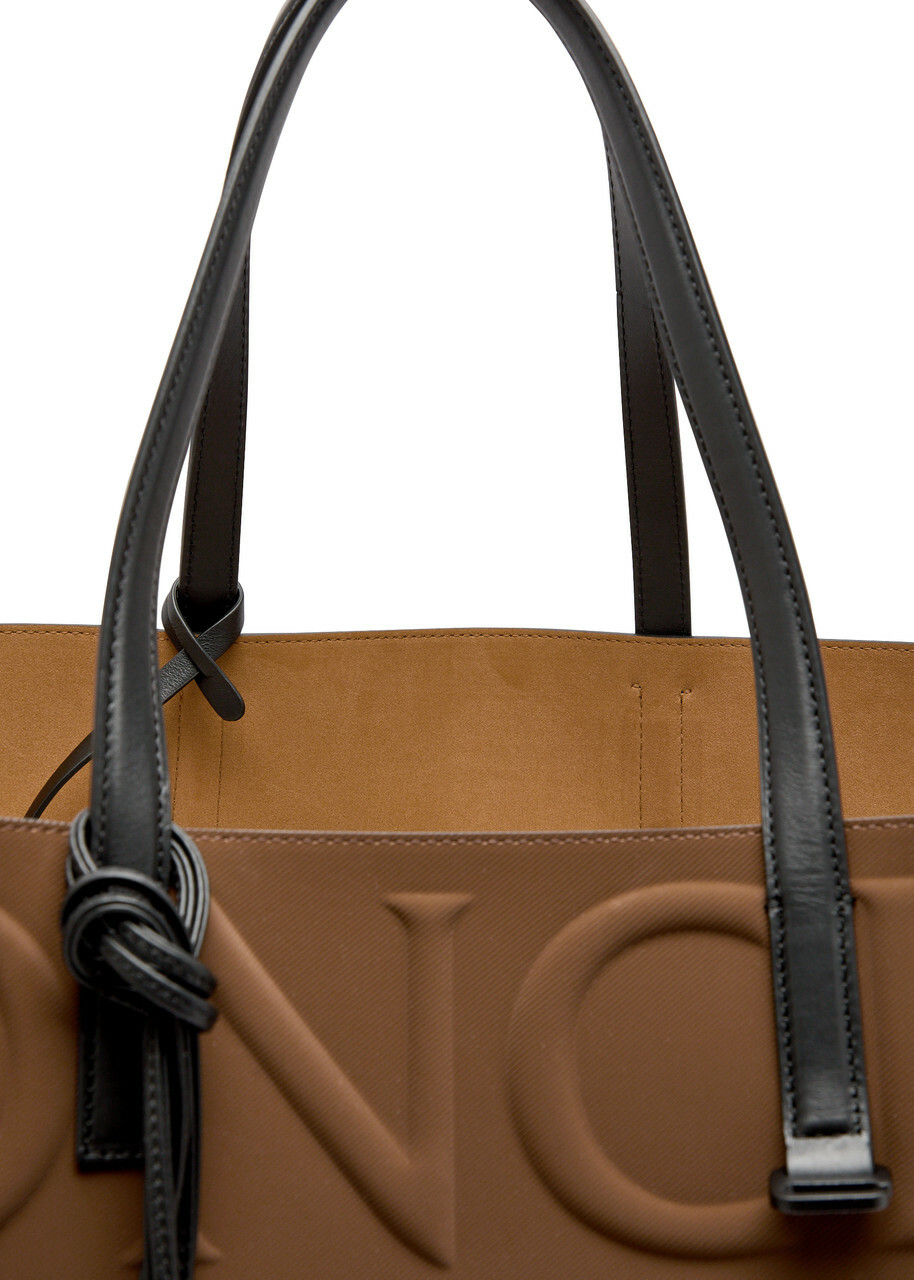 Moncler Very Large Rubberised Tote bag - Brown Dark - One Size