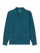 Boglioli - Camp-Collar Linen Overshirt - Blue