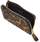 TOM FORD - Leopard-Print Nubuck Zip-Around Cardholder - Men - Brown