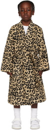 OAS Kids Beige Leopard Bathrobe