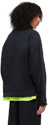 Miharayasuhiro Black Distressed Sweatshirt