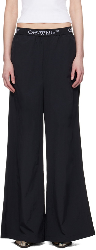 Photo: Off-White Black Logo Band Nylon Lounge Pants