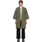 Naked and Famous Denim SSENSE Exclusive Green Oxford Overcoat