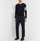 Thom Browne - Striped Merino Wool Sweater - Navy