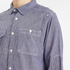 Dubbleware Men's Brockton Reinforced Chambray Shirt in Dark Navy