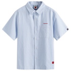 ICECREAM Men's Diner Short Sleeve Striped Shirt in Blue Stripe