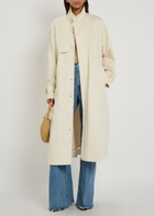 Frame The Field Belted Cotton Trench Coat Off White
