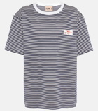 Plan C - Striped oversized cotton-blend t-shirt
