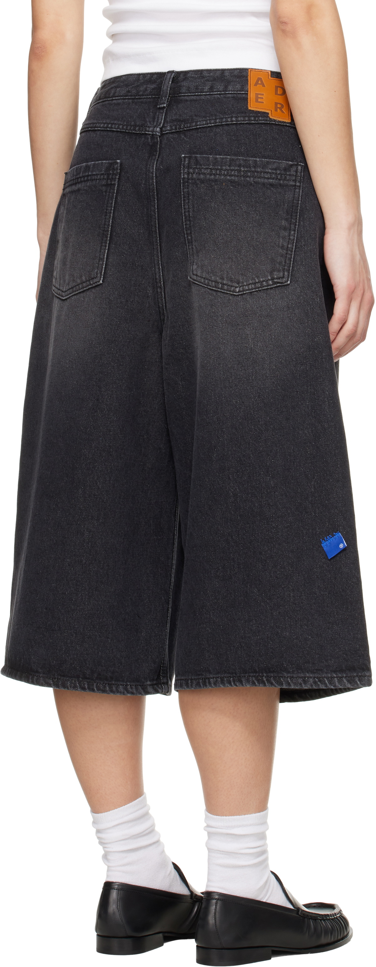 ADER error Black Sig; TRS Tag 01 Denim Shorts