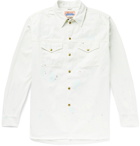 Acne Studios - Paint-Splattered Cotton-Twill Shirt Jacket - White