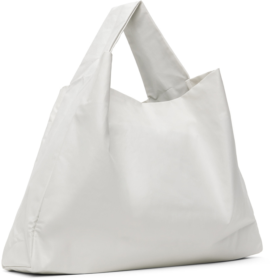 KASSL Editions White Shoulder Oil Tote Kassl Editions