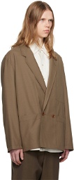 LEMAIRE Brown Double Breasted Blazer