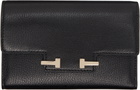 TOM FORD Black Supple Grain Leather Aube Compact Wallet