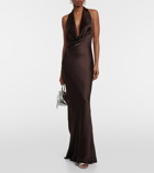 Norma Kamali Draped halterneck gown