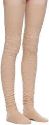 ANDREJ GRONAU SSENSE Exclusive Beige Over-The-Knee Socks