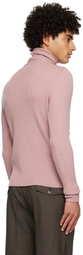 Ernest W. Baker Pink Ribbed Turtleneck