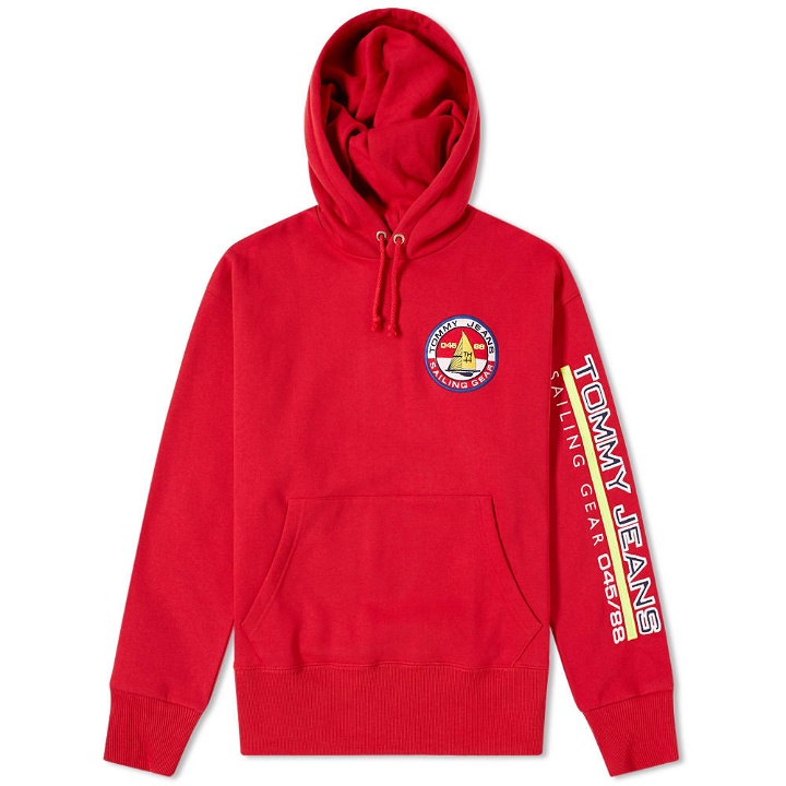 Photo: Tommy Jeans 5.0 90s Sailing Logo Hoody Red