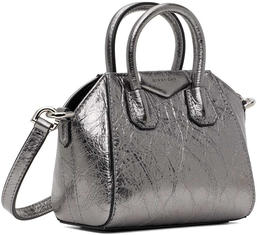Givenchy Silver Micro Antigona Bag Givenchy