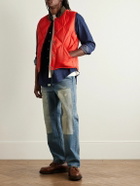 RRL - William Quilted Padded Recycled-Nylon Gilet - Red