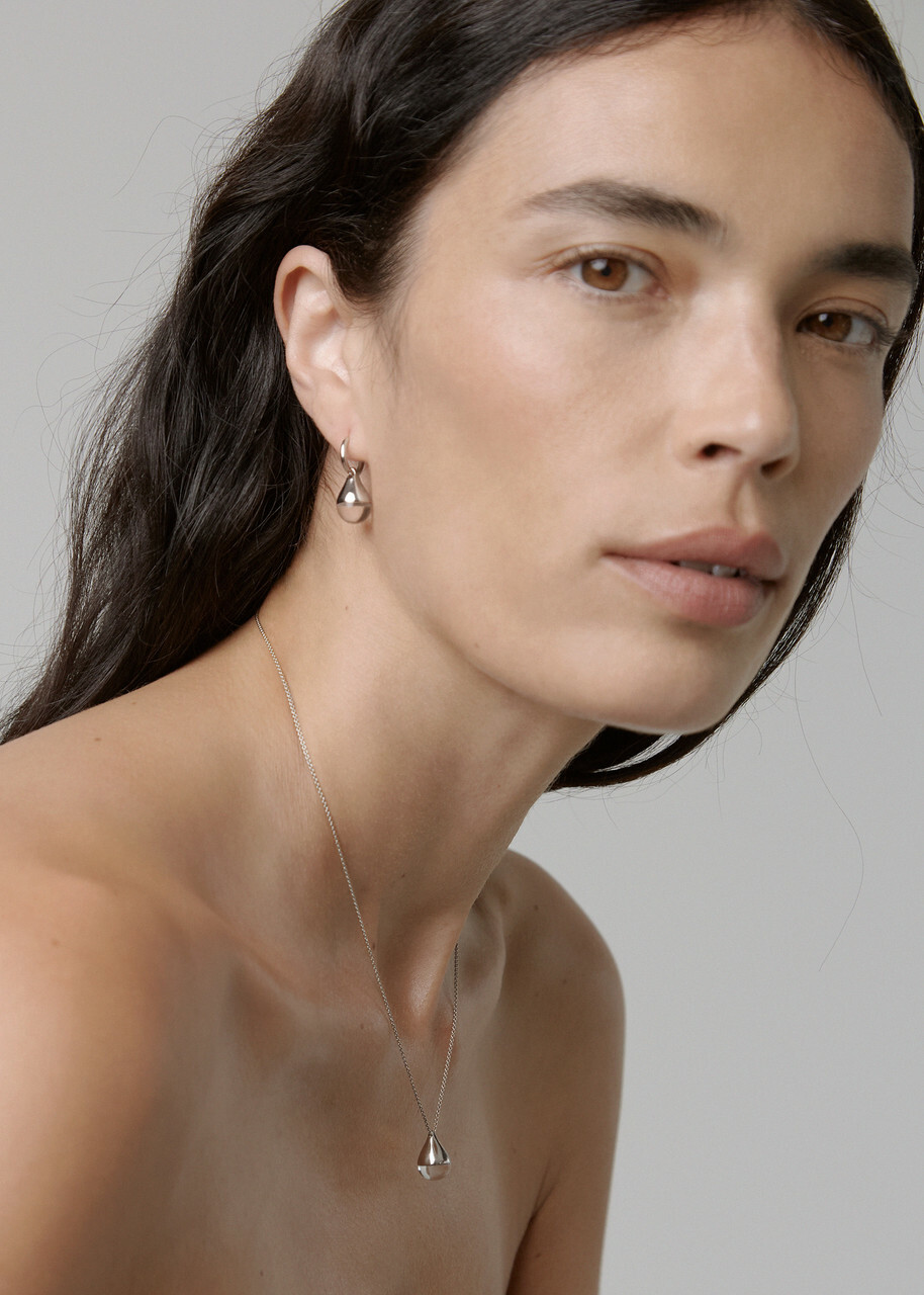 Otiumberg Stilla Quartz Sterling Silver Drop Earrings - One Size