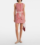Posse Pamela belted striped linen vest